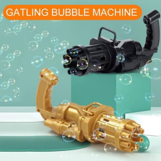 Gatling Bubbles Gun Machine for Kids Water Play Toy