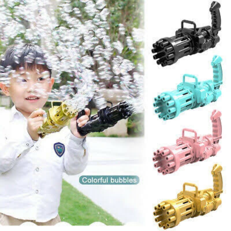 Gatling Bubbles Gun Machine for Kids Water Play Toy
