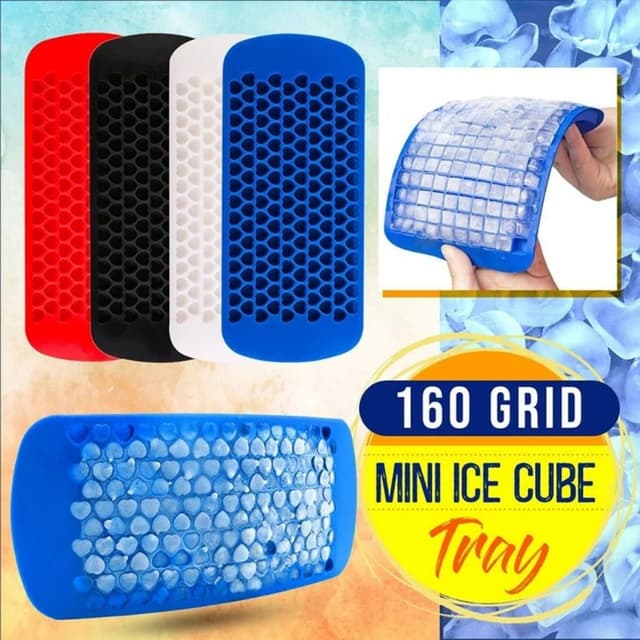 Silicone 160 grids Ice Tray Mini Ice cubes Tray