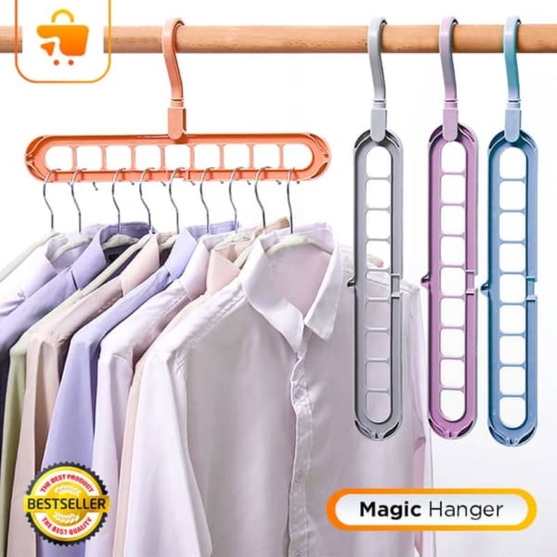 3pcs Magic 9 Holes Hanger Space Saving