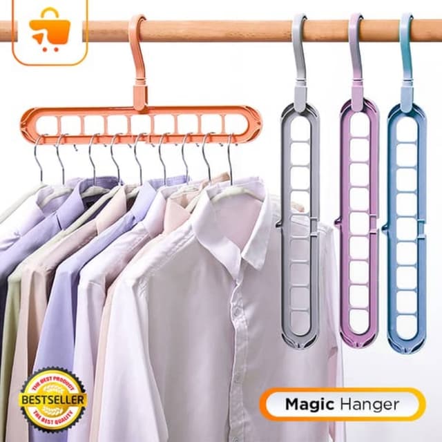 3pcs Magic 9 Holes Hanger Space Saving