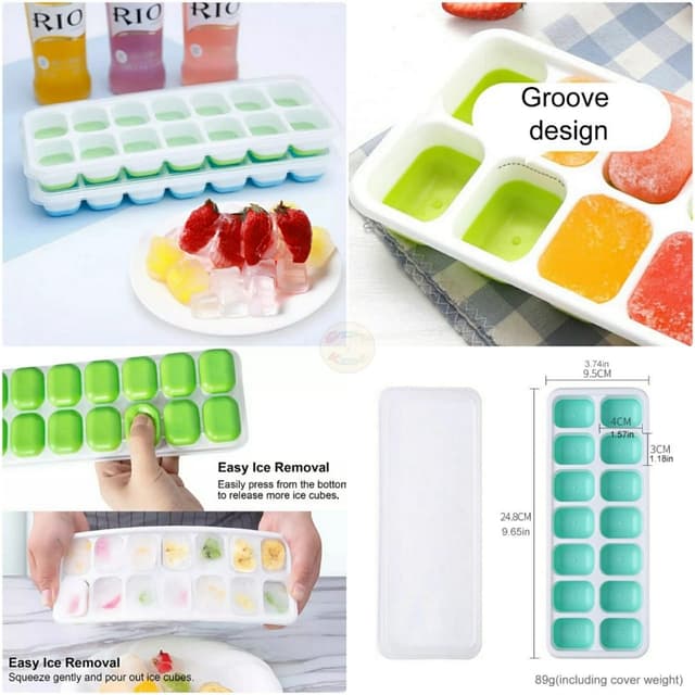 14 Grid Pop it Ice Cube Tray _(Random Color)_