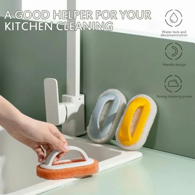 Hard Sponge Cleaning Brush for Kitchen Utensils