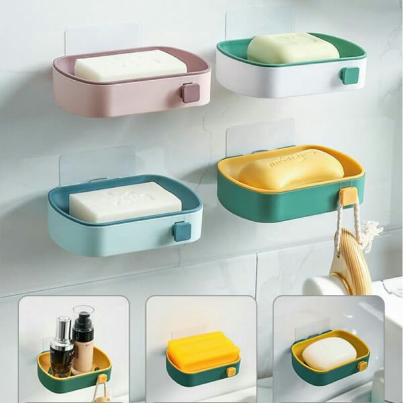 Soap Holder with Hanging Hook Self Adhsive Soap Dish