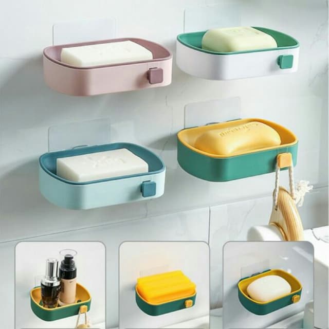 Soap Holder with Hanging Hook Self Adhsive Soap Dish
