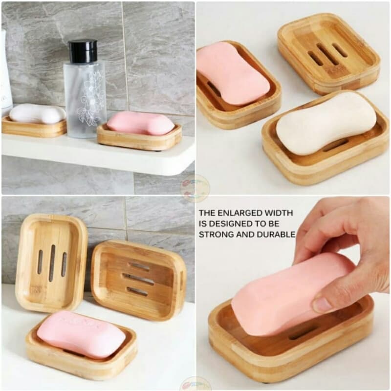 Wooden Soap Dish for Bathroom