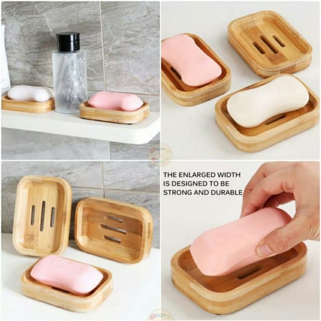 Wooden Soap Dish for Bathroom