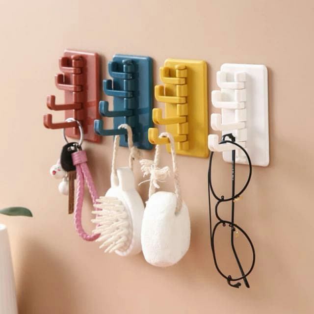 4pcs Self Adhesive Wall Key Holder Accessories