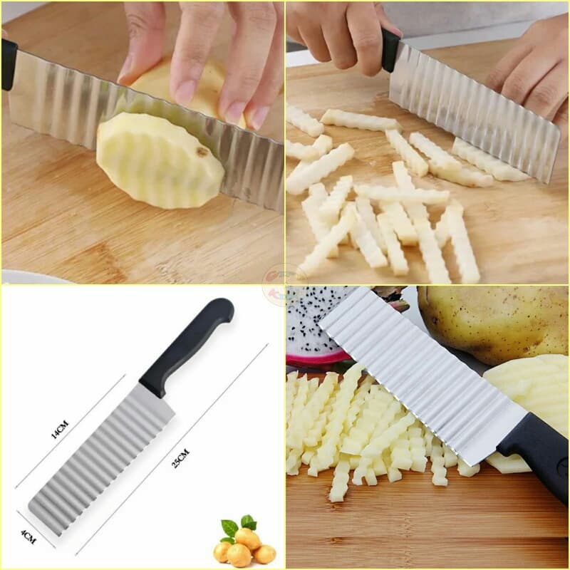 Spiral Cutting Knife for Vegetables & Fruits zig zag knife Tool