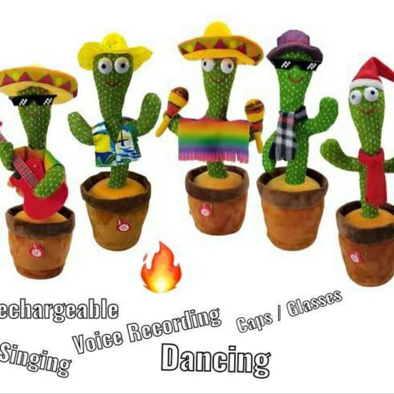 Dancing Cactus Toy Singing Repeating Voice Function