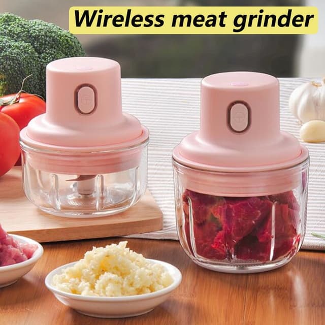 Wireless Rechargeable Chopper Grinder for Spices Pulses Vegetable Fruits