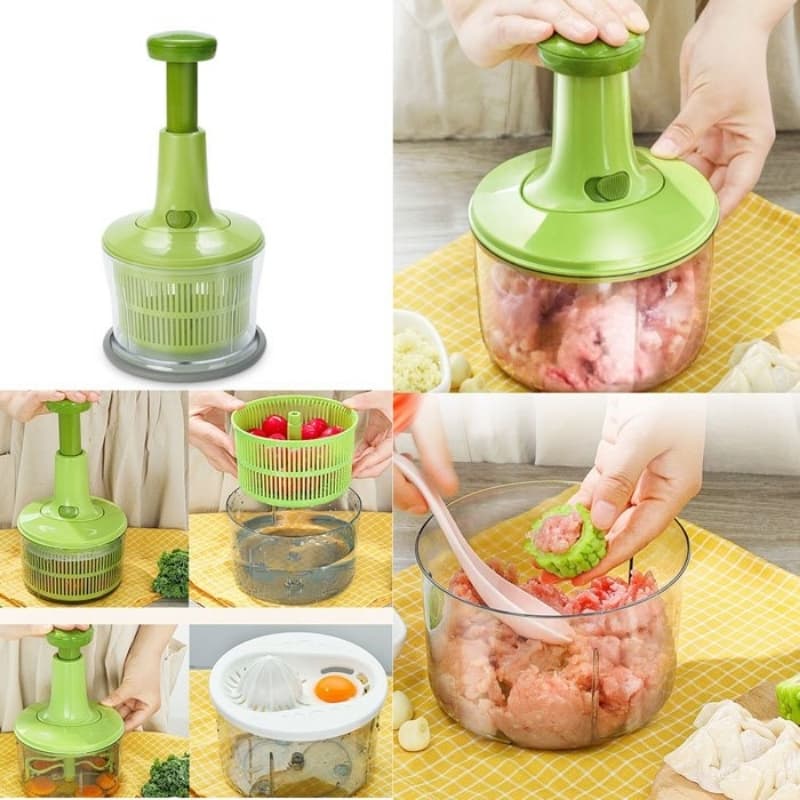Push Chopper Mincer for Vegetables Meat Chopper