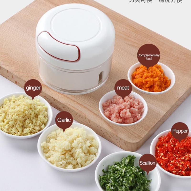 Mini Pull Rope Chopper for Garlic Ginger Vegetable Fruits Chilli Sauce Make