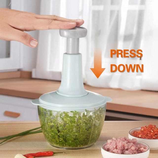 Press Down Chopper for Vegetables Meat Grinder Spices Fruits Chopper