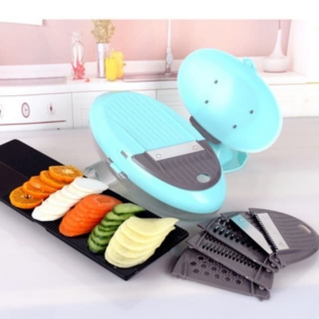 Oval Shape Vegetables Slicer Grater Peeler 7 in 1