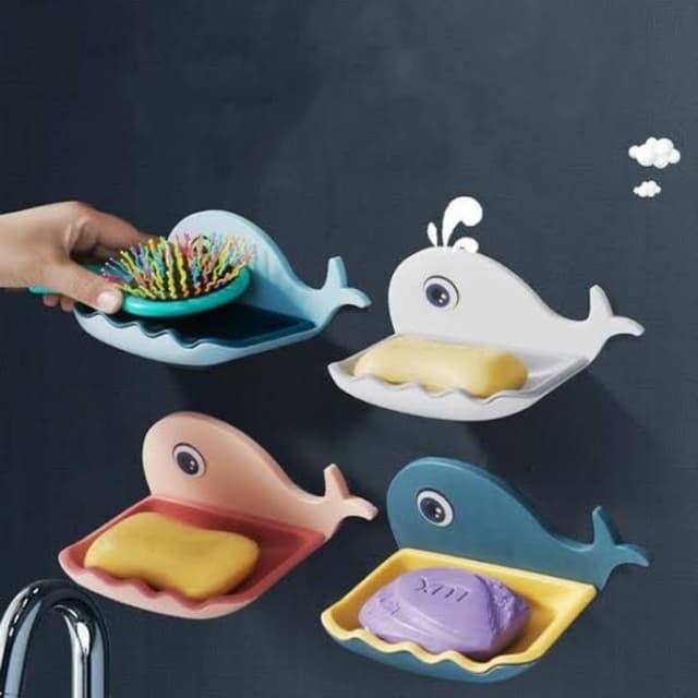 Fish Shape Soap Holder Self Adhesive Sticker