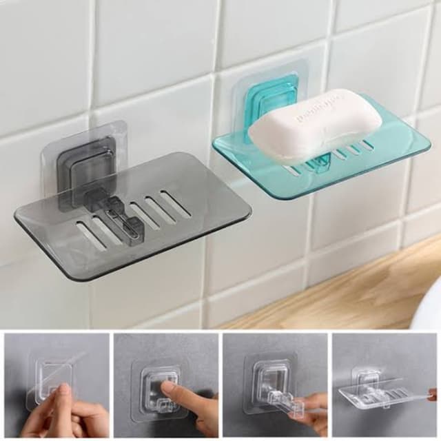 Transparent Acrylic Wall Pasting Soap Tray Soap Holder