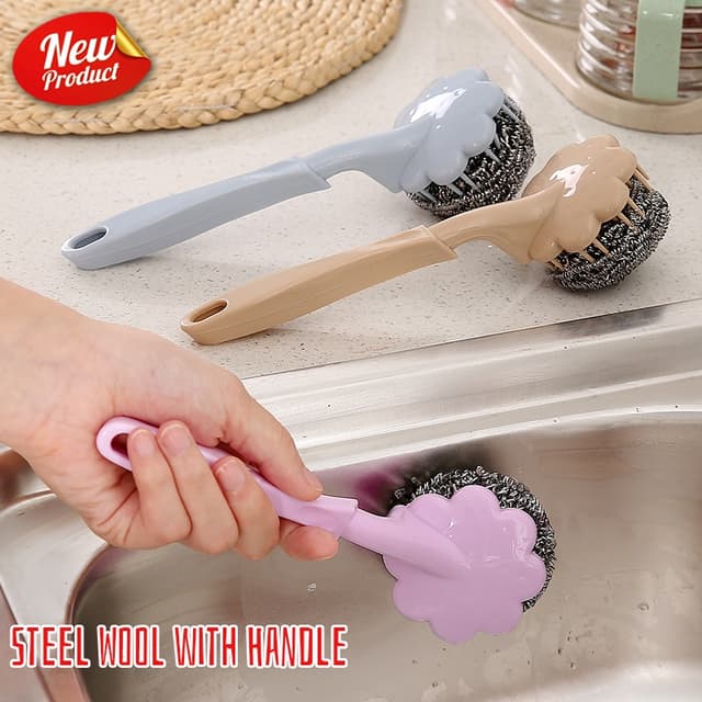 Steel Wool with Handle Cleaner for Kitchen