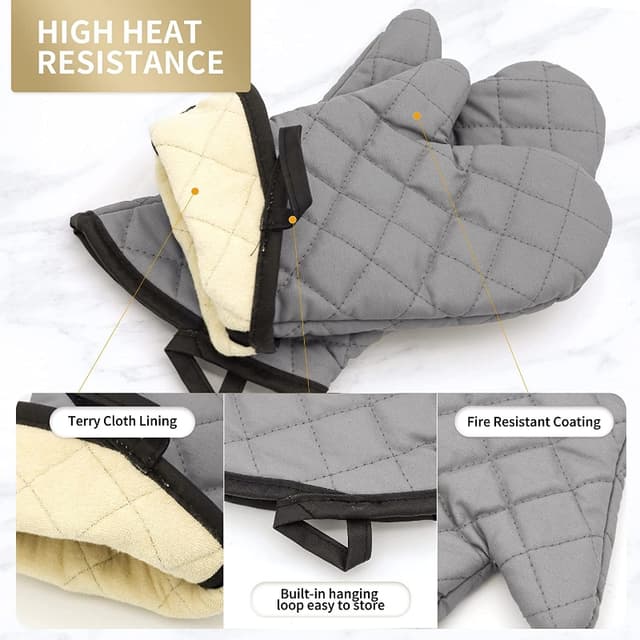 Heat Resistant Oven Gloves for Kitchen Uses