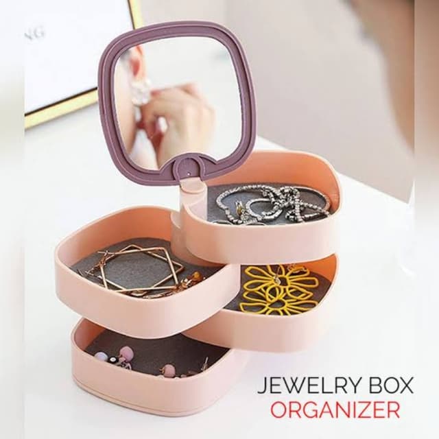 360 Rotating Jewelry Organizer Box