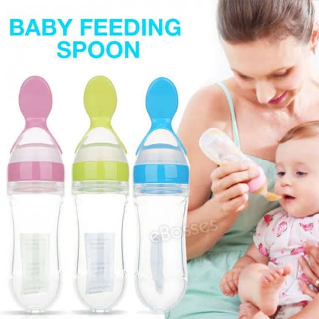 Baby Feeding Spoon Bottle Flexible Silicone 90ml