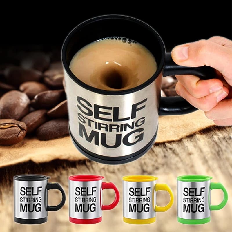 Self Stirring Coffee Tea Mug with Free Coffee Sachet