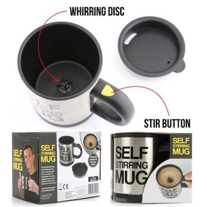 Self Stirring Coffee Tea Mug with Free Coffee Sachet