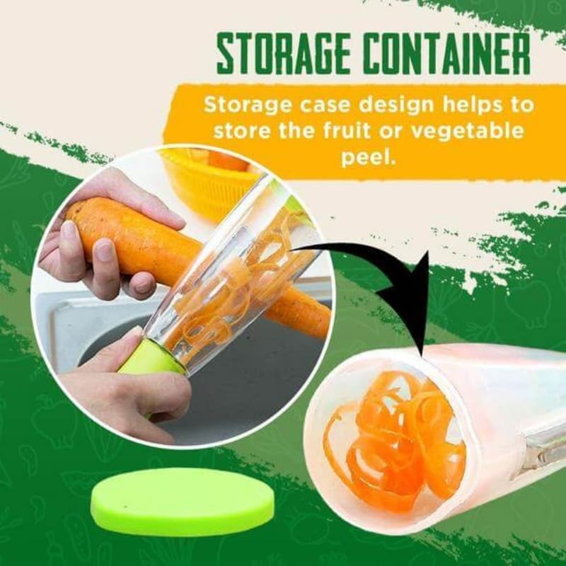 Peeler with Storage Container Stainless Steel Blade