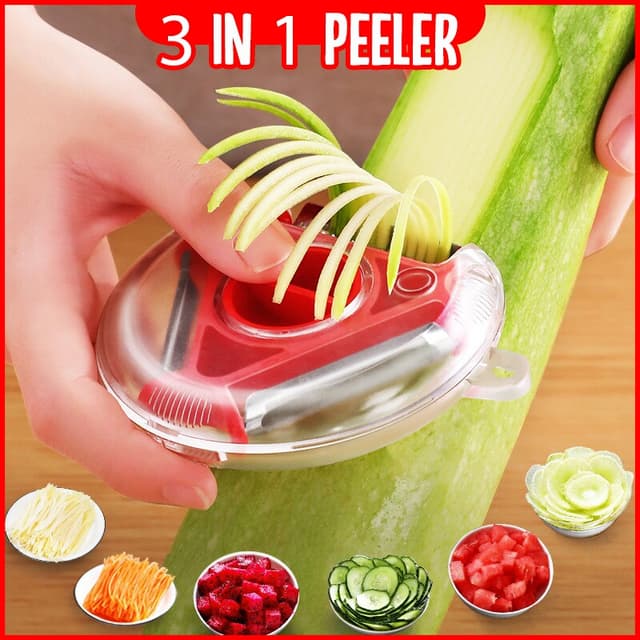 3 in 1 Triangle Rotating Peeler for Fruits & Vegetables
