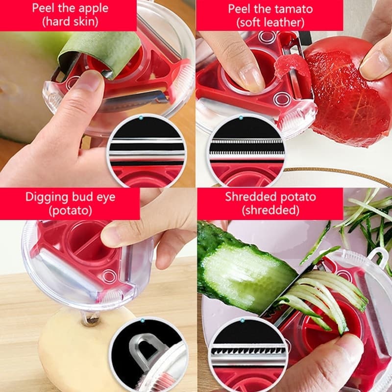 3 in 1 Triangle Rotating Peeler for Fruits & Vegetables