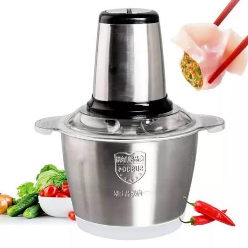 Electric Chopper for Meat Ice Pulses Vegetables Fruits 2 Speeds
