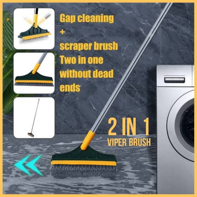 2 in 1 Viper Brush for Cleaning Bathroom Kitchen Living Room