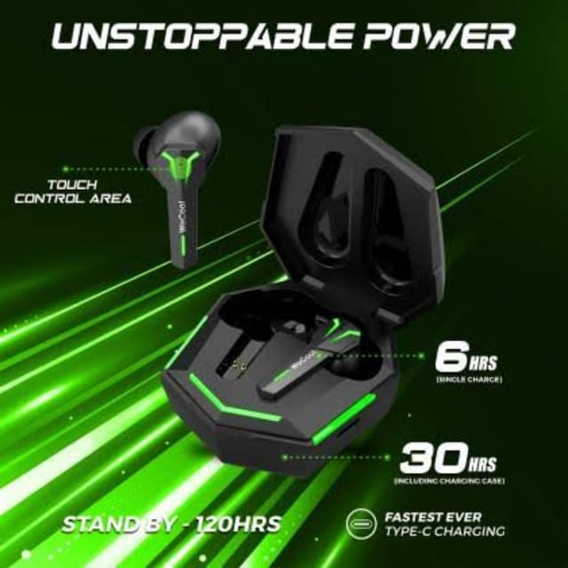 True Wireless Bluetooth Gaming Earbuds with LED Lights