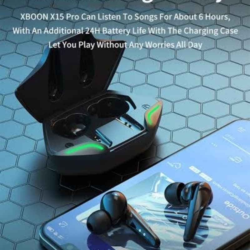 True Wireless Bluetooth Gaming Earbuds with LED Lights