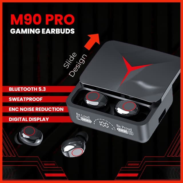 M90 Pro Bluetooth Earbuds Big Battery Gaming Type C