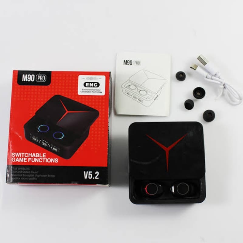 M90 Pro Bluetooth Earbuds Big Battery Gaming Type C