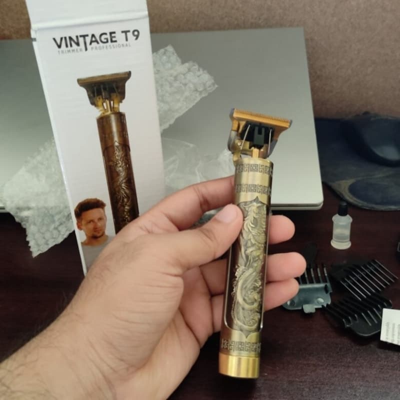 Vintage T9 Gold Dragon Trimmer for Beard and Head Hairs