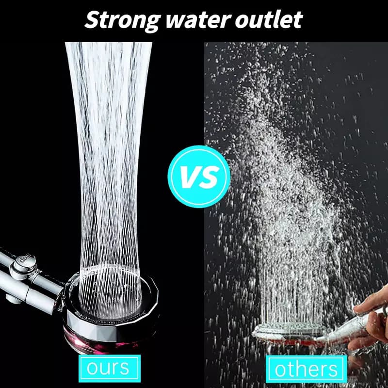 Crystal Curve Fan Shower Head for Bathroom