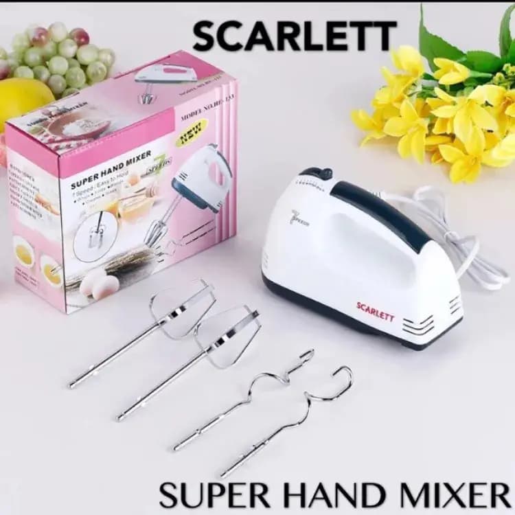 Electric Beater High Speed Hand Mixer Egg Beater For Cake Making and Whipping Cream with 7 Speed Control